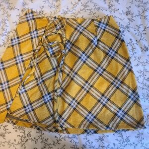 Yellow plaid skirt